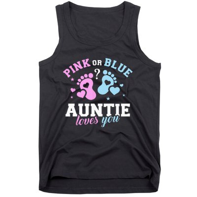 Gender Reveal Auntie Aunt Tank Top