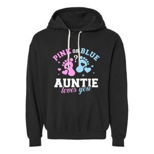 Gender Reveal Auntie Aunt TShirt Garment-Dyed Fleece Hoodie