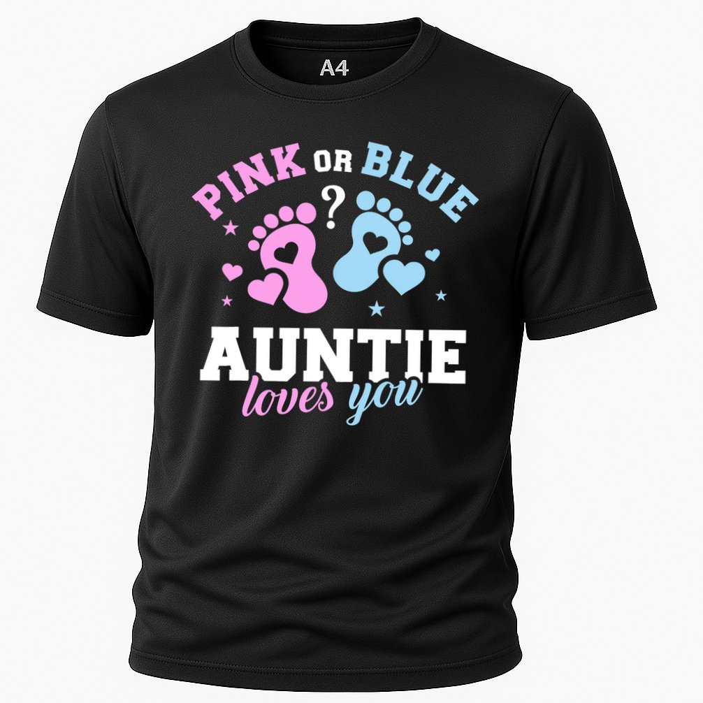 Gender Reveal Auntie Aunt TShirt Cooling Performance Crew T-Shirt