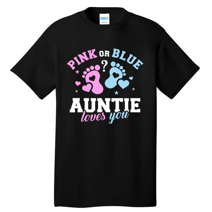 Gender Reveal Auntie Aunt TShirt Tall T-Shirt