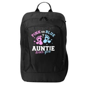 Gender Reveal Auntie Aunt TShirt City Backpack