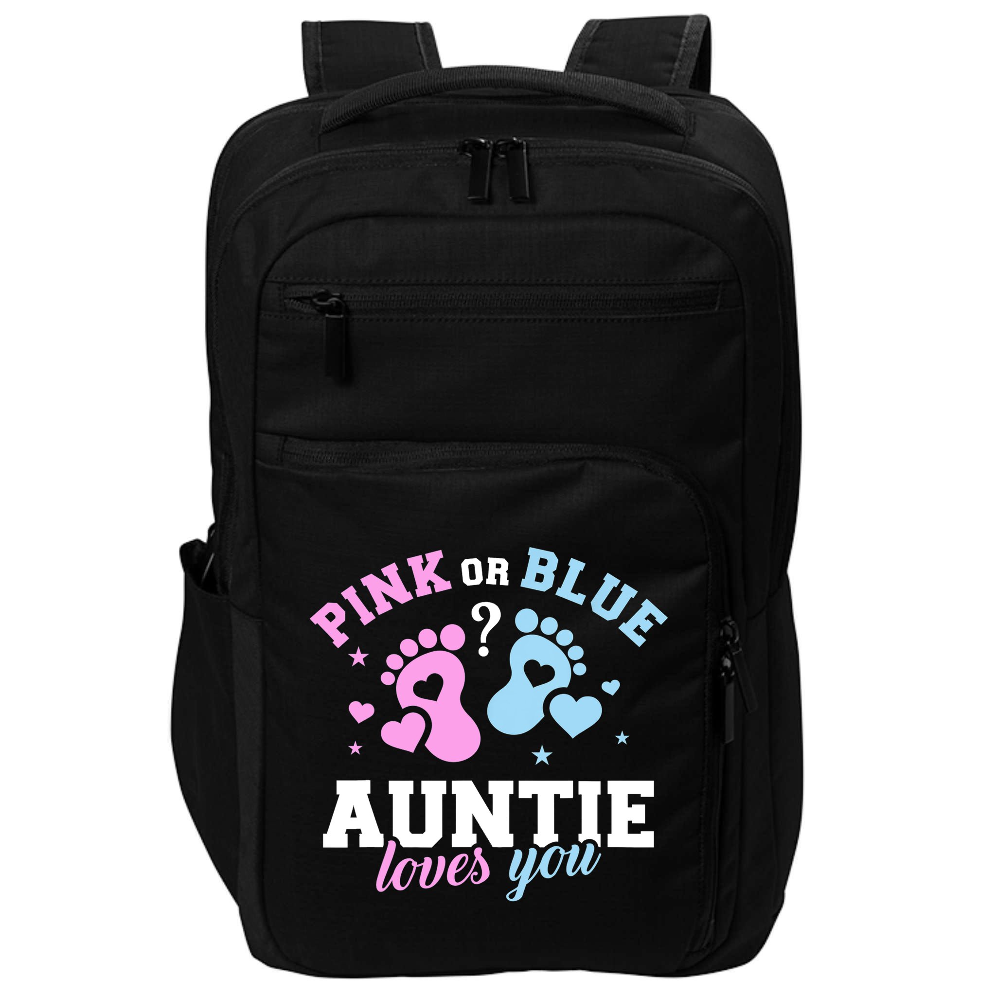 Gender Reveal Auntie Aunt TShirt Impact Tech Backpack