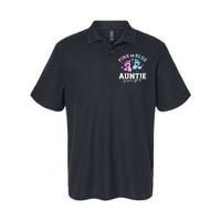 Gender Reveal Auntie Aunt TShirt Softstyle Adult Sport Polo