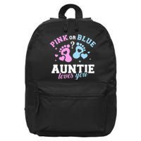 Gender Reveal Auntie Aunt TShirt 16 in Basic Backpack