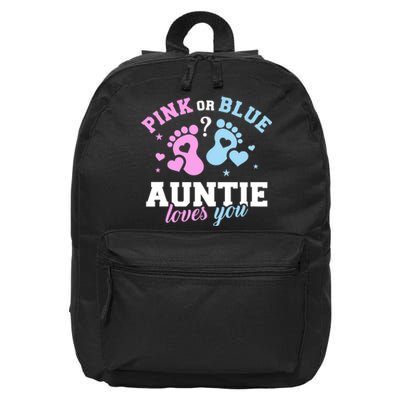 Gender Reveal Auntie Aunt TShirt 16 in Basic Backpack