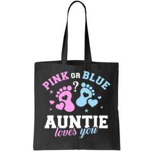 Gender Reveal Auntie Aunt TShirt Tote Bag