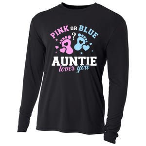 Gender Reveal Auntie Aunt TShirt Cooling Performance Long Sleeve Crew