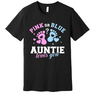 Gender Reveal Auntie Aunt TShirt Premium T-Shirt