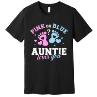 Gender Reveal Auntie Aunt TShirt Premium T-Shirt