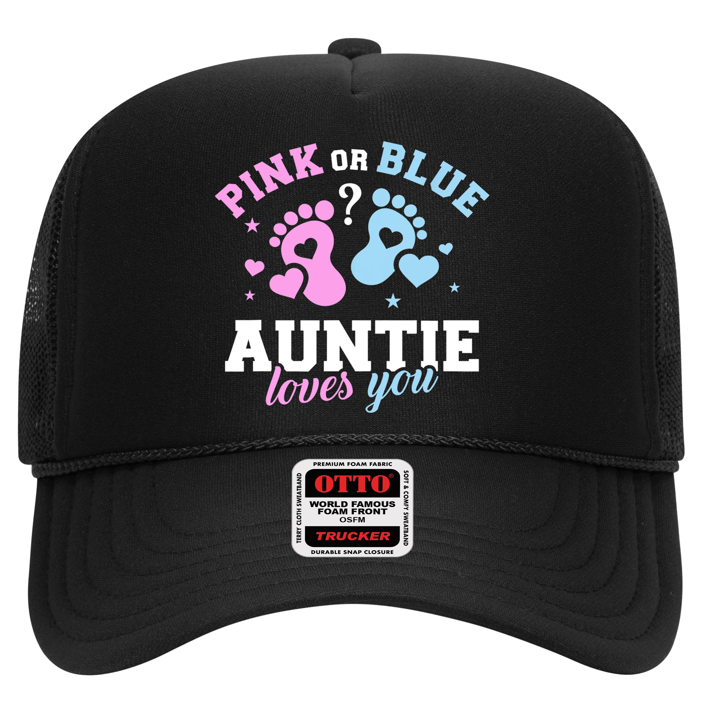 Gender Reveal Auntie Aunt TShirt Hat