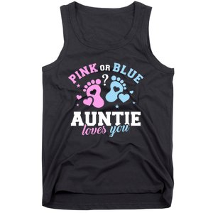 Gender Reveal Auntie Aunt TShirt Tank Top