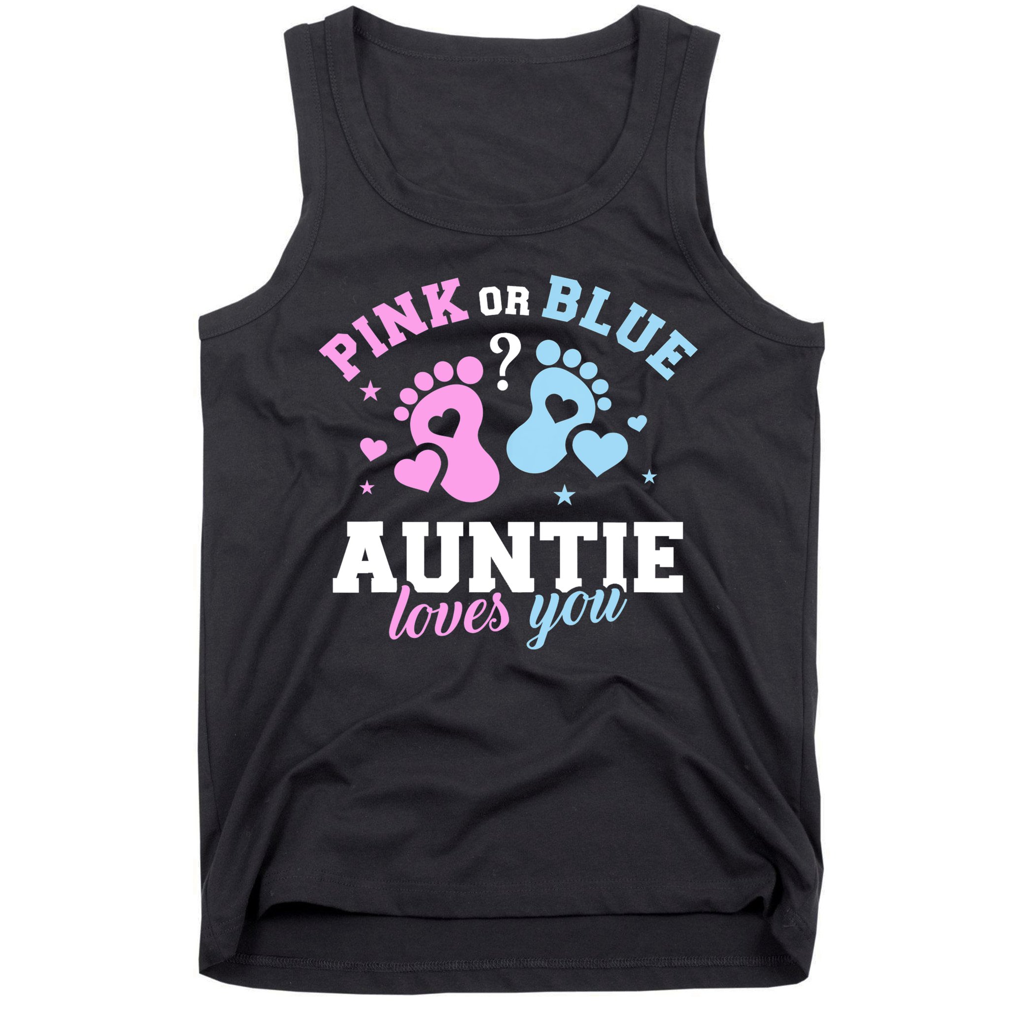 Gender Reveal Auntie Aunt TShirt Tank Top