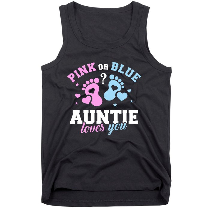 Gender Reveal Auntie Aunt TShirt Tank Top