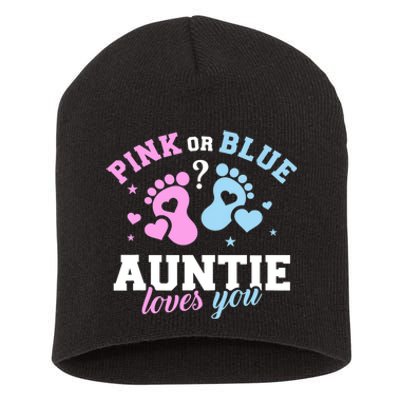 Gender Reveal Auntie Aunt TShirt Short Acrylic Beanie