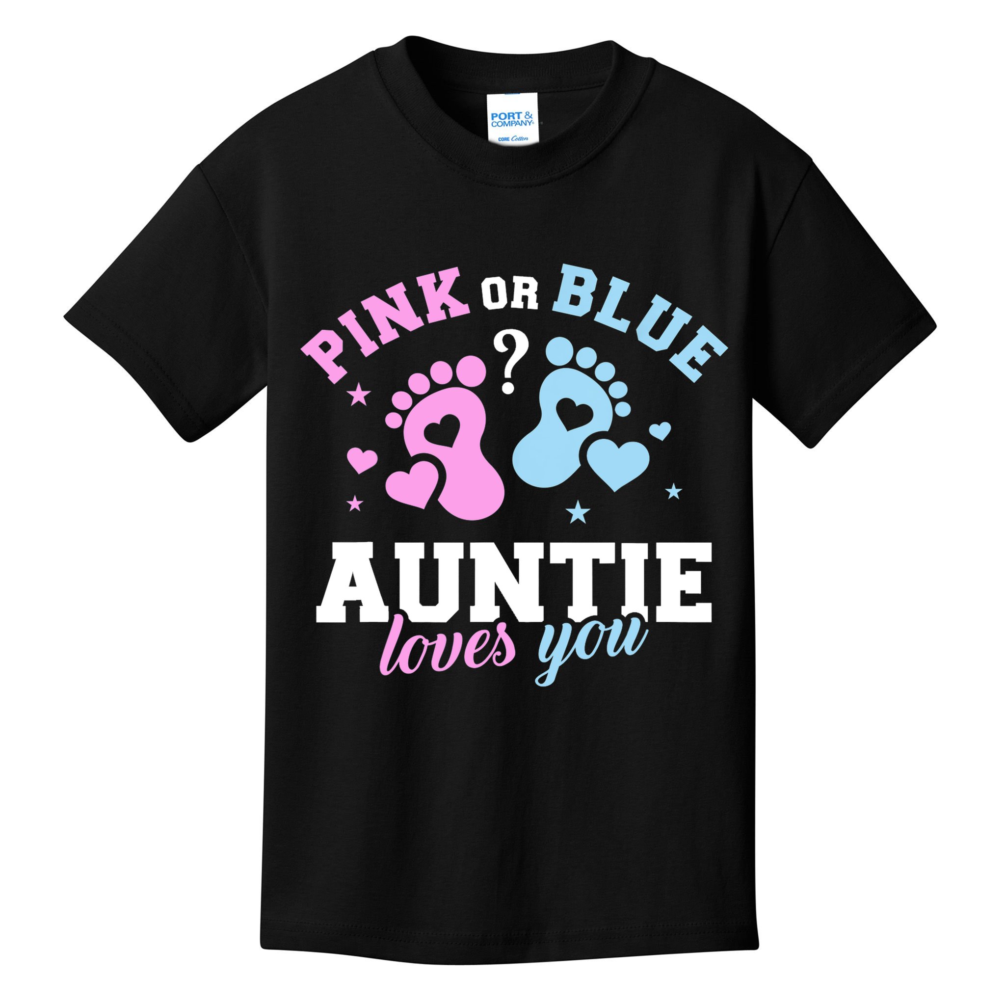 Gender Reveal Auntie Aunt TShirt Kids T-Shirt