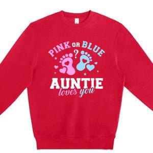 Gender Reveal Auntie Aunt TShirt Premium Crewneck Sweatshirt