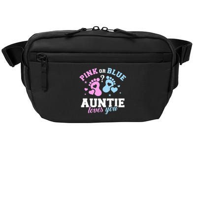 Gender Reveal Auntie Aunt TShirt Crossbody Pack