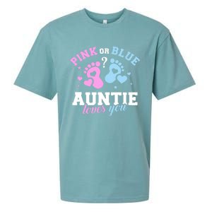 Gender Reveal Auntie Aunt TShirt Sueded Cloud Jersey T-Shirt