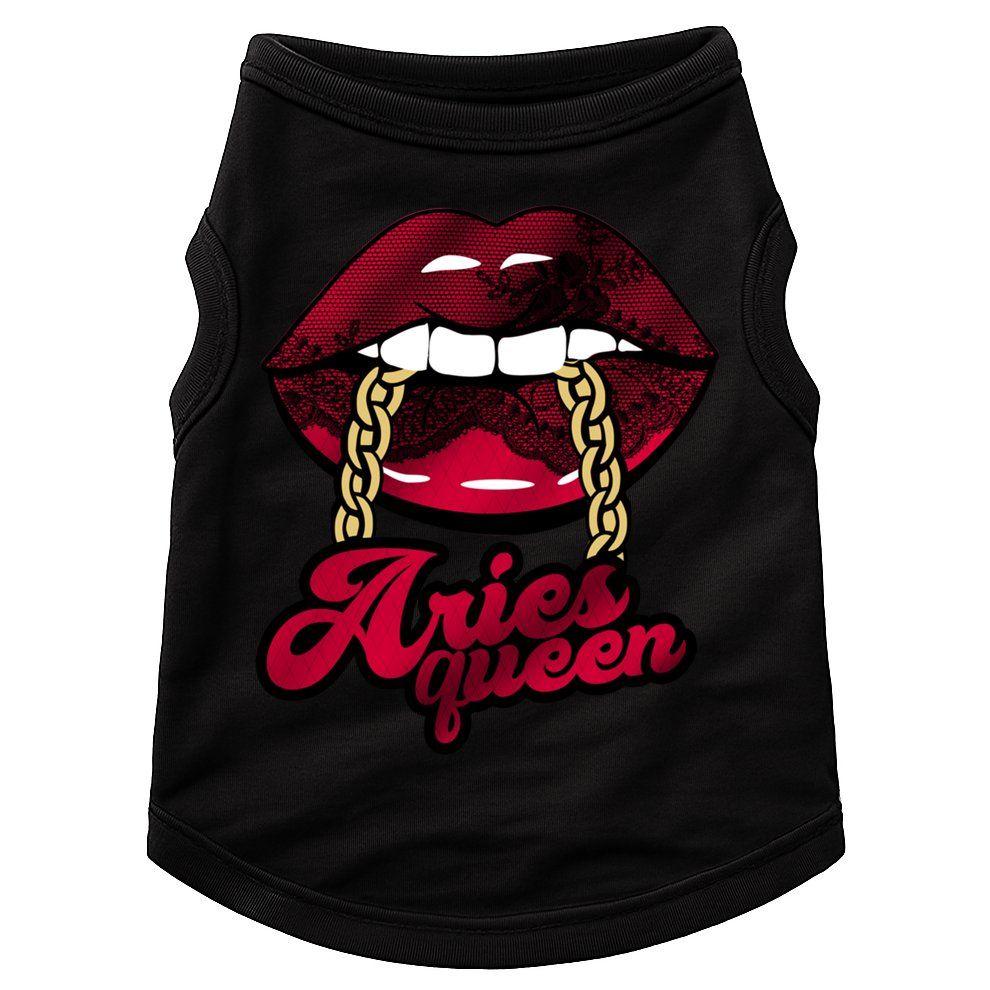 Gothic Red Aries Queen Zodiac Meaningful Gift Doggie Tank