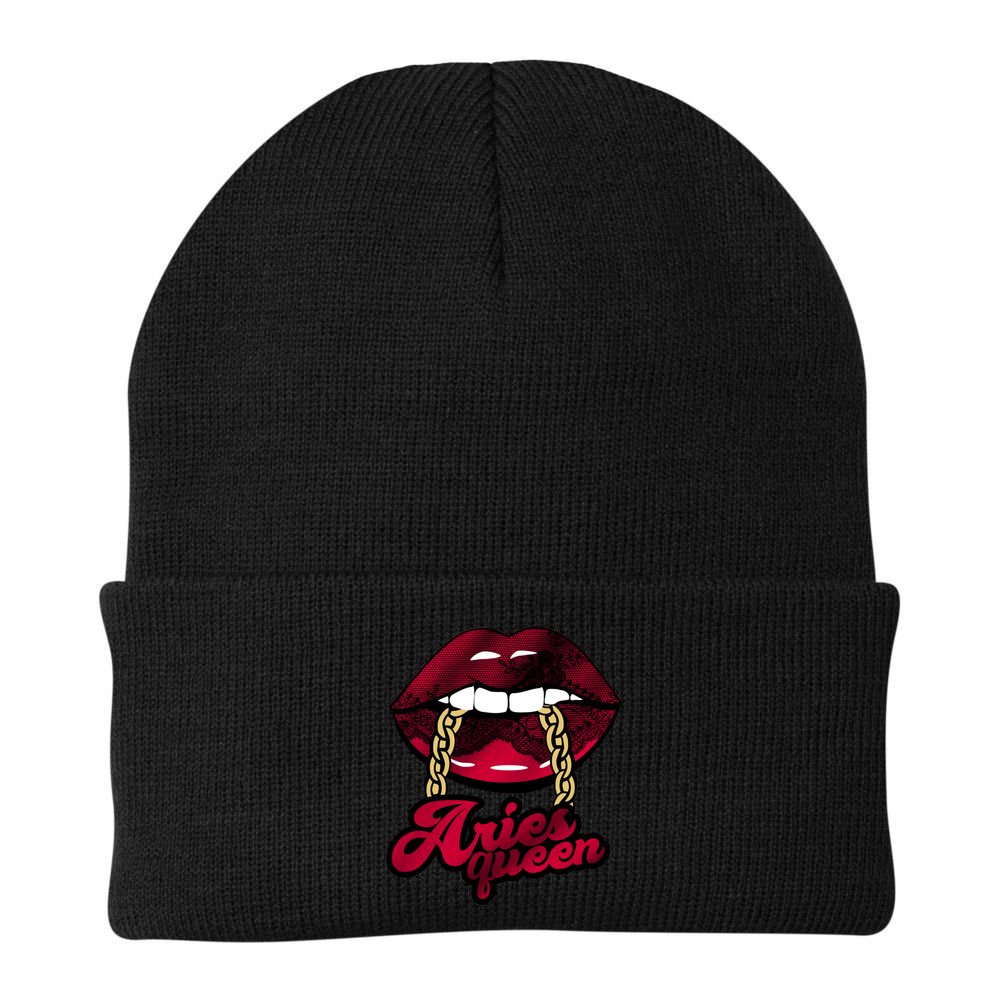 Gothic Red Aries Queen Zodiac Meaningful Gift Beanie
