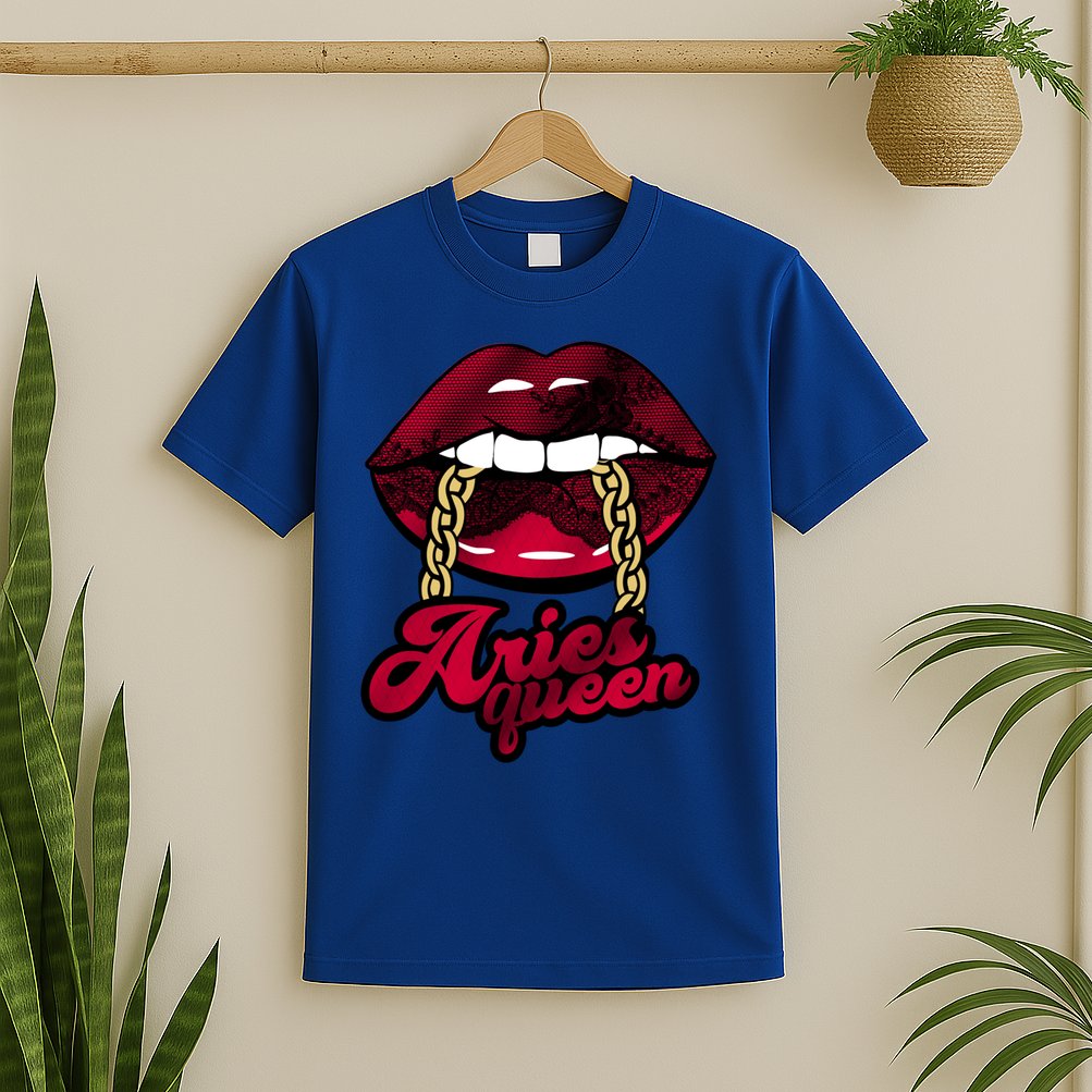 Gothic Red Aries Queen Zodiac Meaningful Gift T-Shirt