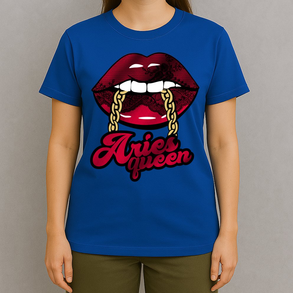 Gothic Red Aries Queen Zodiac Meaningful Gift T-Shirt