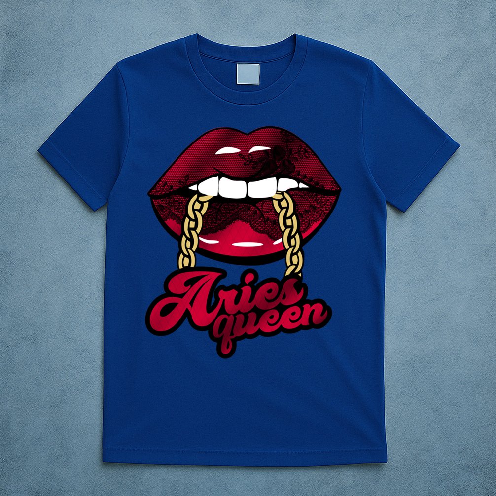 Gothic Red Aries Queen Zodiac Meaningful Gift T-Shirt