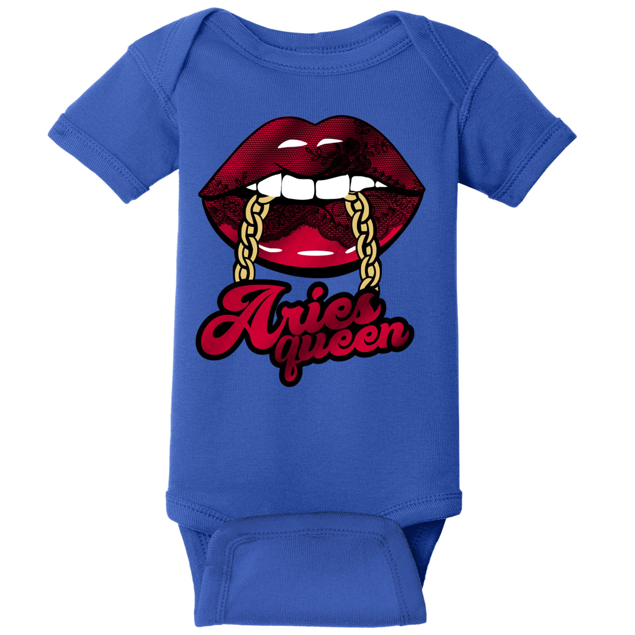 Gothic Red Aries Queen Zodiac Meaningful Gift Baby Bodysuit