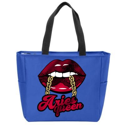 Gothic Red Aries Queen Zodiac Meaningful Gift Zip Tote Bag
