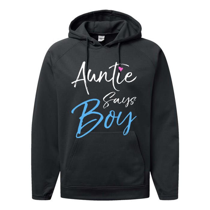 Gender reveal announcement Gifts Auntie Says Performance Fleece Hoodie