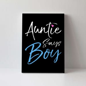 Gender reveal announcement Gifts Auntie Says Canvas