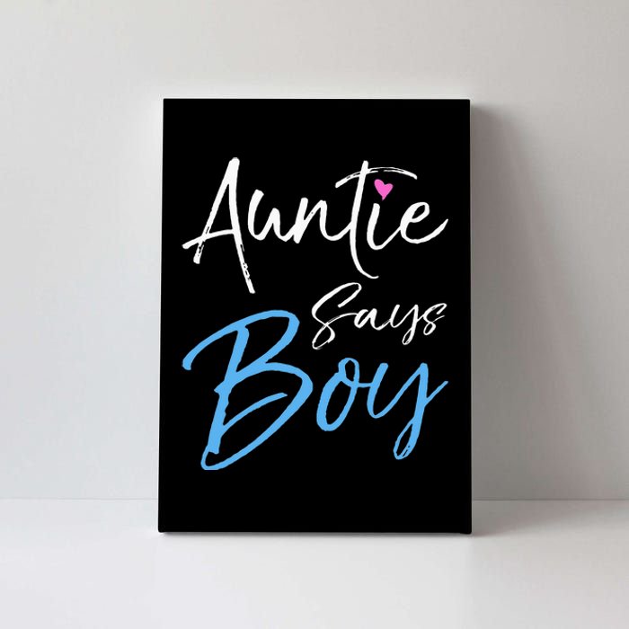 Gender reveal announcement Gifts Auntie Says Canvas