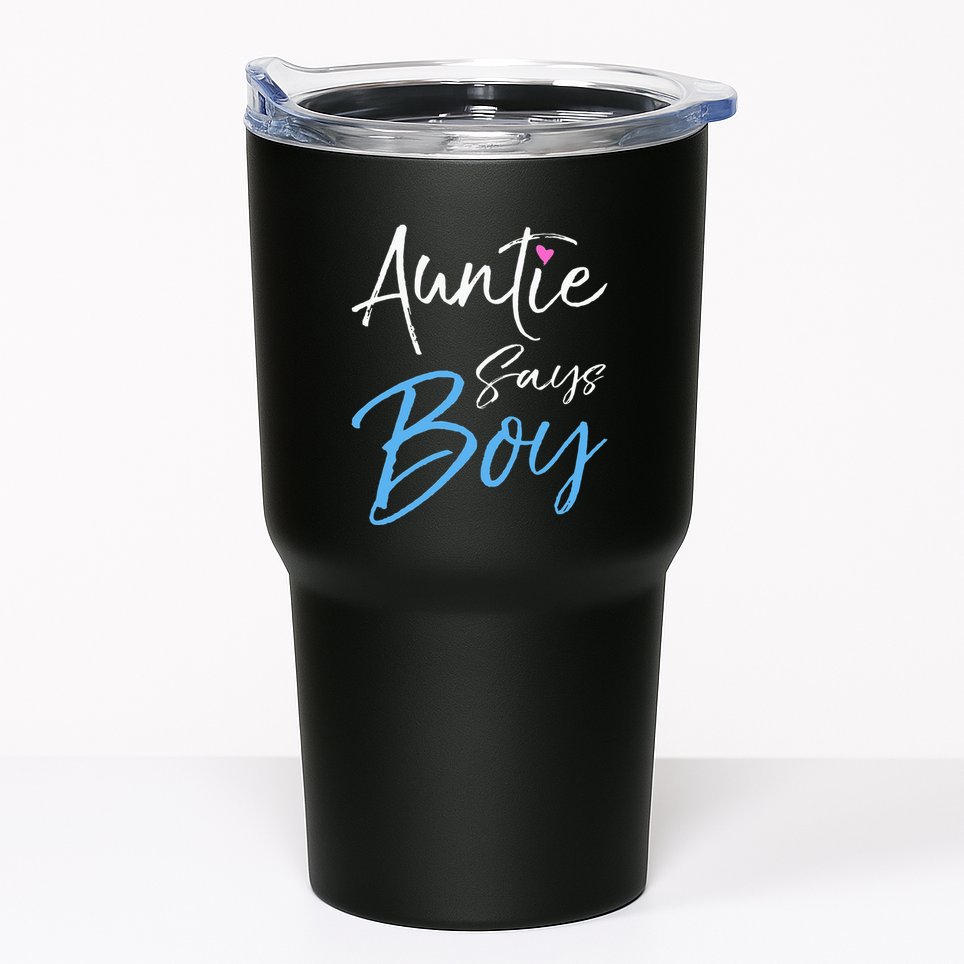 Gender reveal announcement Gifts Auntie Says Tumbler
