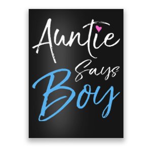 Gender reveal announcement Gifts Auntie Says Poster