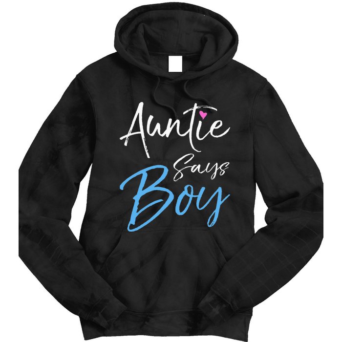 Gender reveal announcement Gifts Auntie Says Tie Dye Hoodie