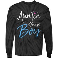 Gender reveal announcement Gifts Auntie Says Tie-Dye Long Sleeve Shirt