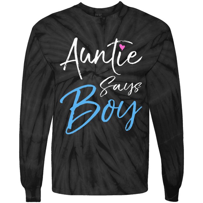 Gender reveal announcement Gifts Auntie Says Tie-Dye Long Sleeve Shirt