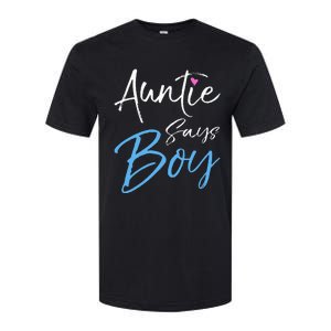 Gender reveal announcement Gifts Auntie Says Softstyle CVC T-Shirt