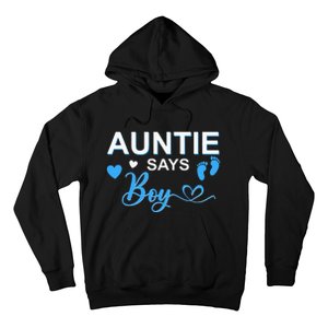 Gender reveal Auntie says matching family baby party Hoodie