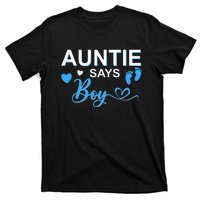 Gender reveal Auntie says matching family baby party T-Shirt