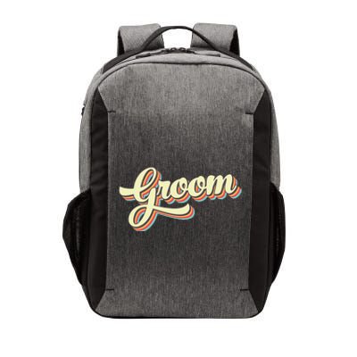 Groom Retro Art Baseball Font Vintage Vector Backpack