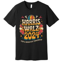 Groovy Retro Art For Kamala Harris 2024 Premium T-Shirt