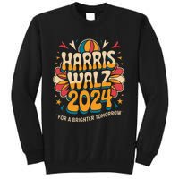 Groovy Retro Art For Kamala Harris 2024 Tall Sweatshirt