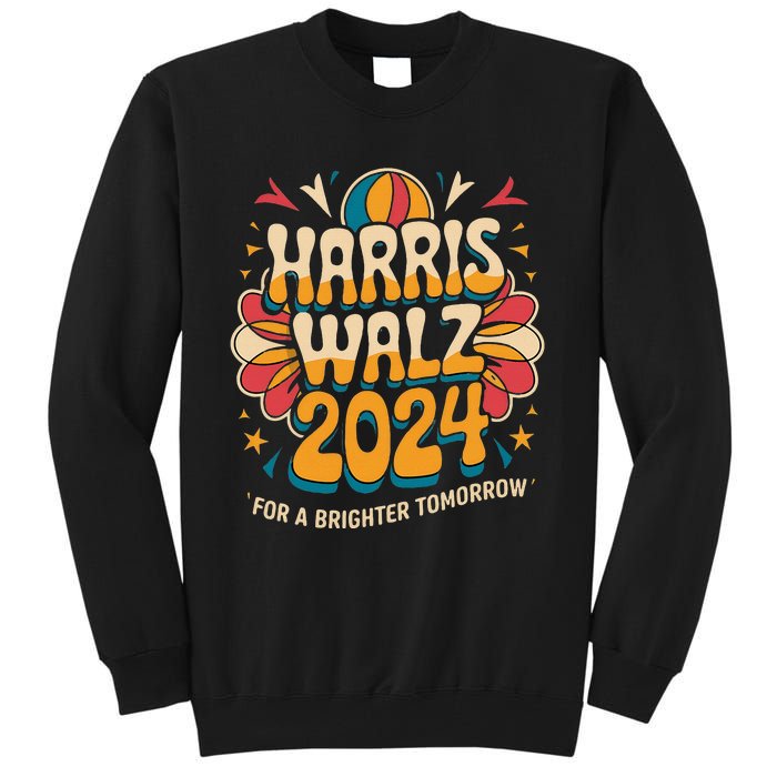 Groovy Retro Art For Kamala Harris 2024 Tall Sweatshirt