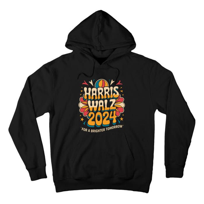 Groovy Retro Art For Kamala Harris 2024 Tall Hoodie