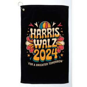 Groovy Retro Art For Kamala Harris 2024 Platinum Collection Golf Towel