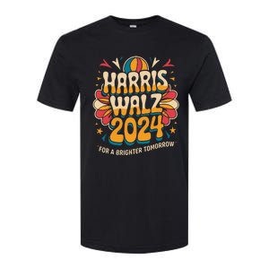 Groovy Retro Art For Kamala Harris 2024 Softstyle CVC T-Shirt