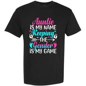 Gender Reveal Auntie Design For A Keeper Of The Gender Aunt Garment-Dyed Heavyweight T-Shirt