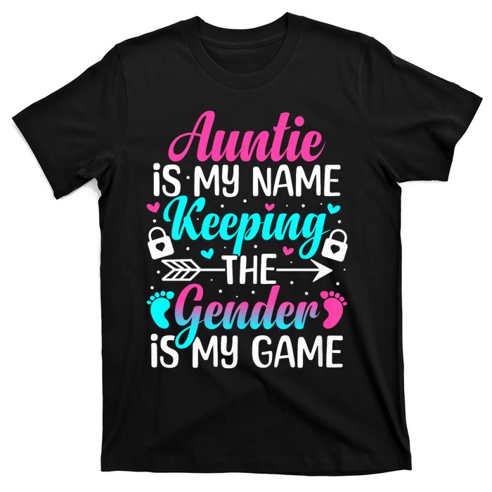 Gender Reveal Auntie Design For A Keeper Of The Gender Aunt T-Shirt