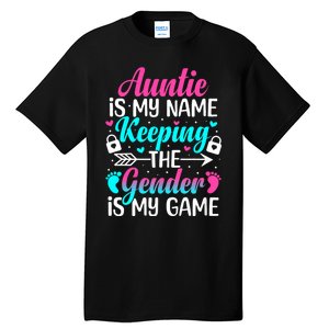 Gender Reveal Auntie Design For A Keeper Of The Gender Aunt Tall T-Shirt